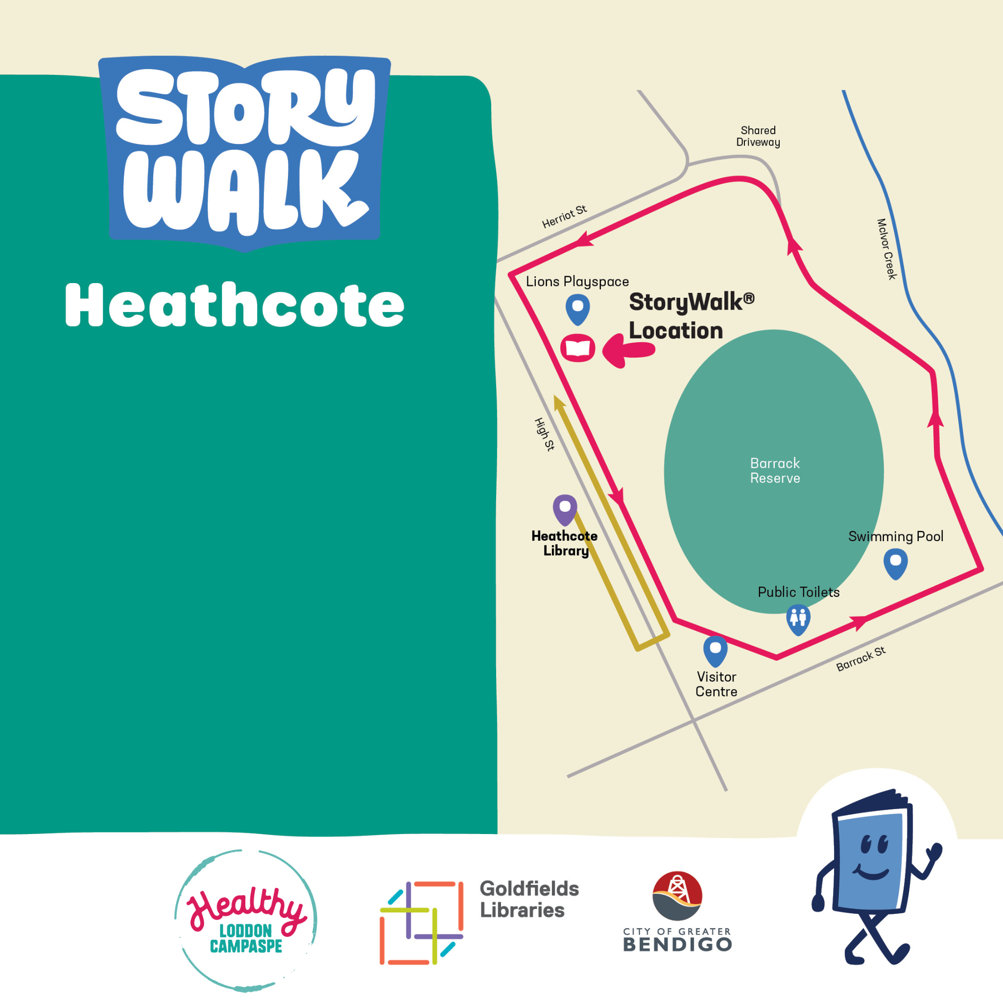 Heathcote StoryWalk location