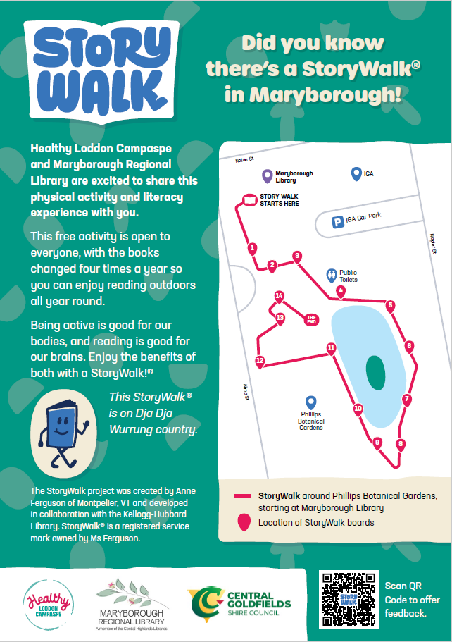 Maryborough StoryWalk welcome board