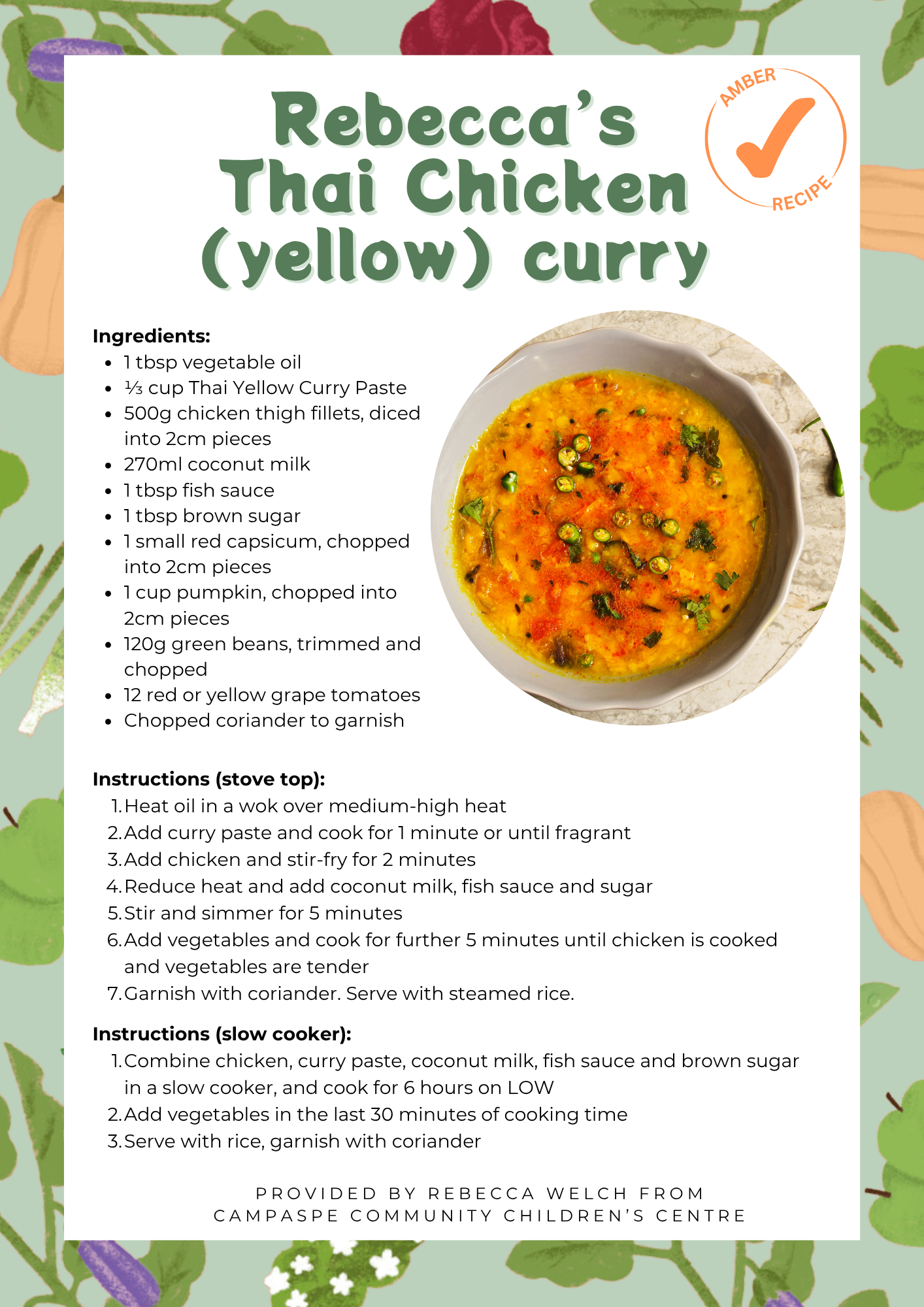 Rebecca's Thai Chicken Curry