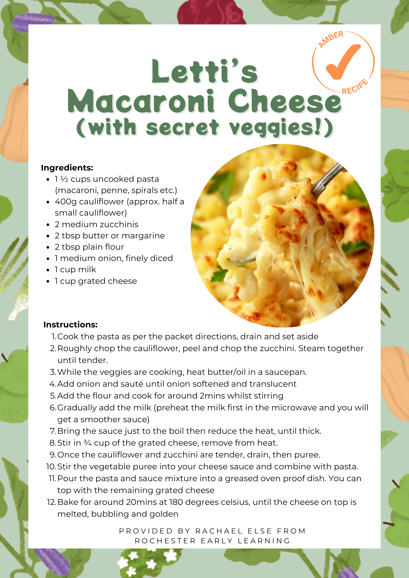 Letti's Macaroni Cheese (with secret veggies)