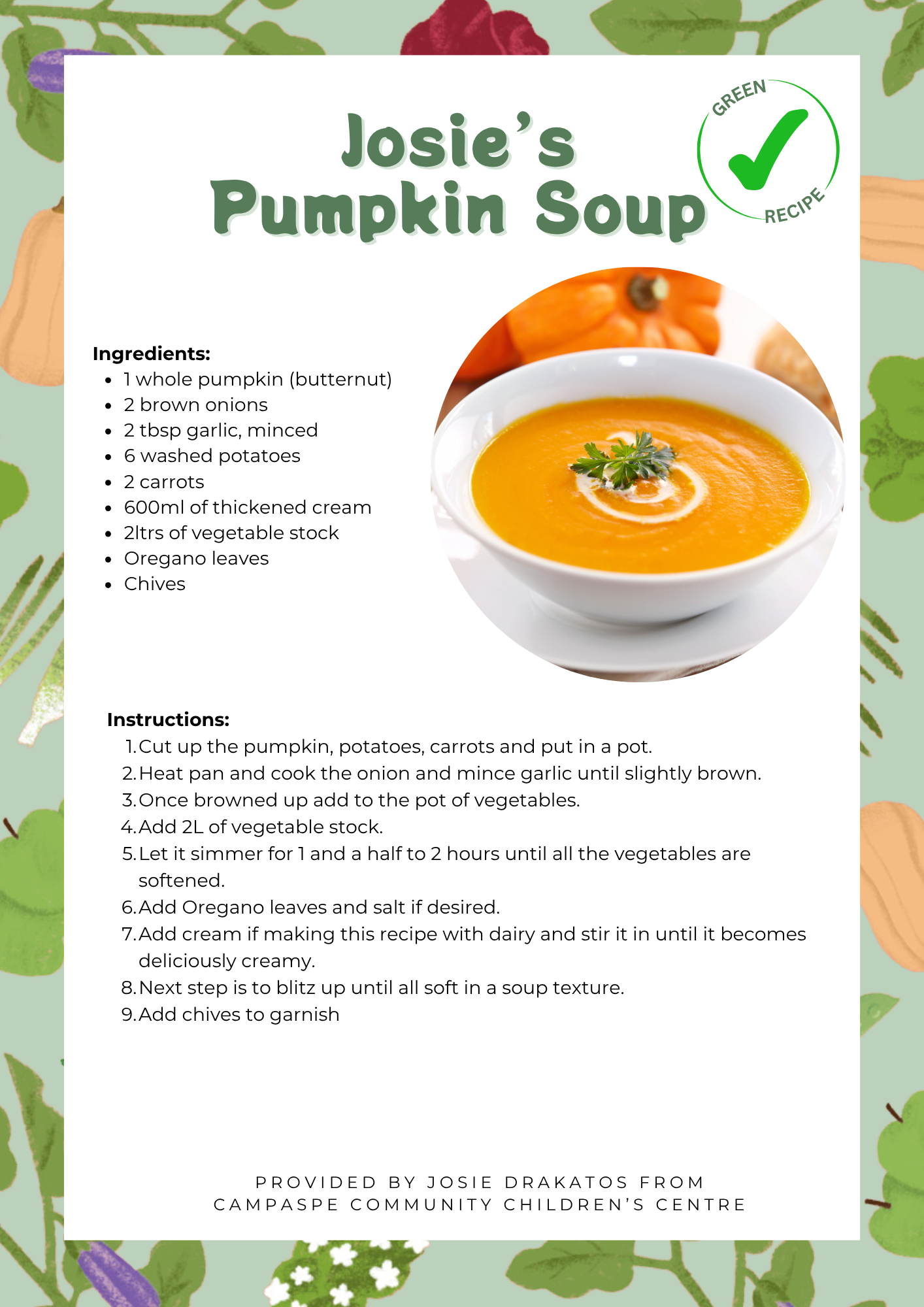 Josie's Pumpkin Soup