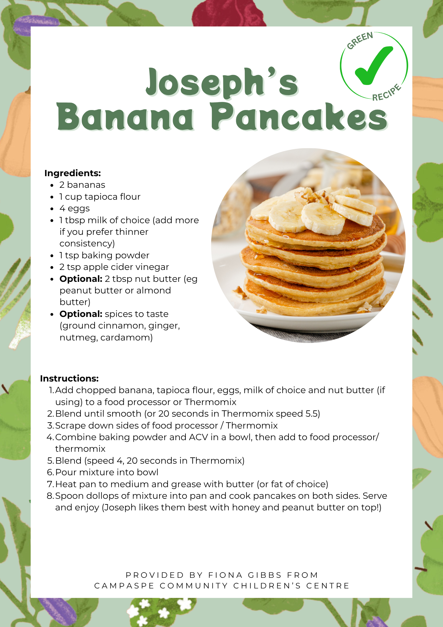 Joseph's Banana Pancakes
