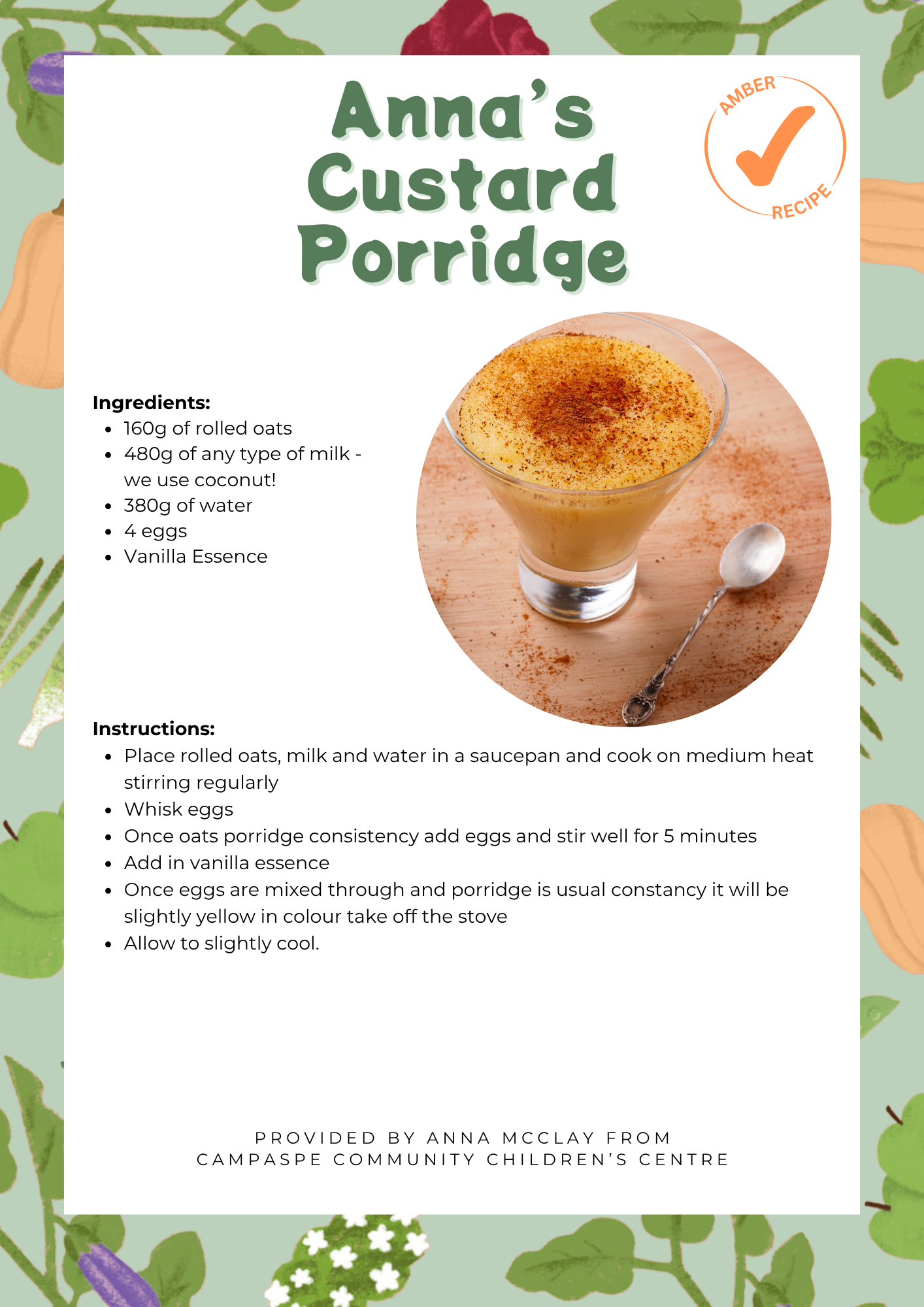 Anna's Custard Porridge