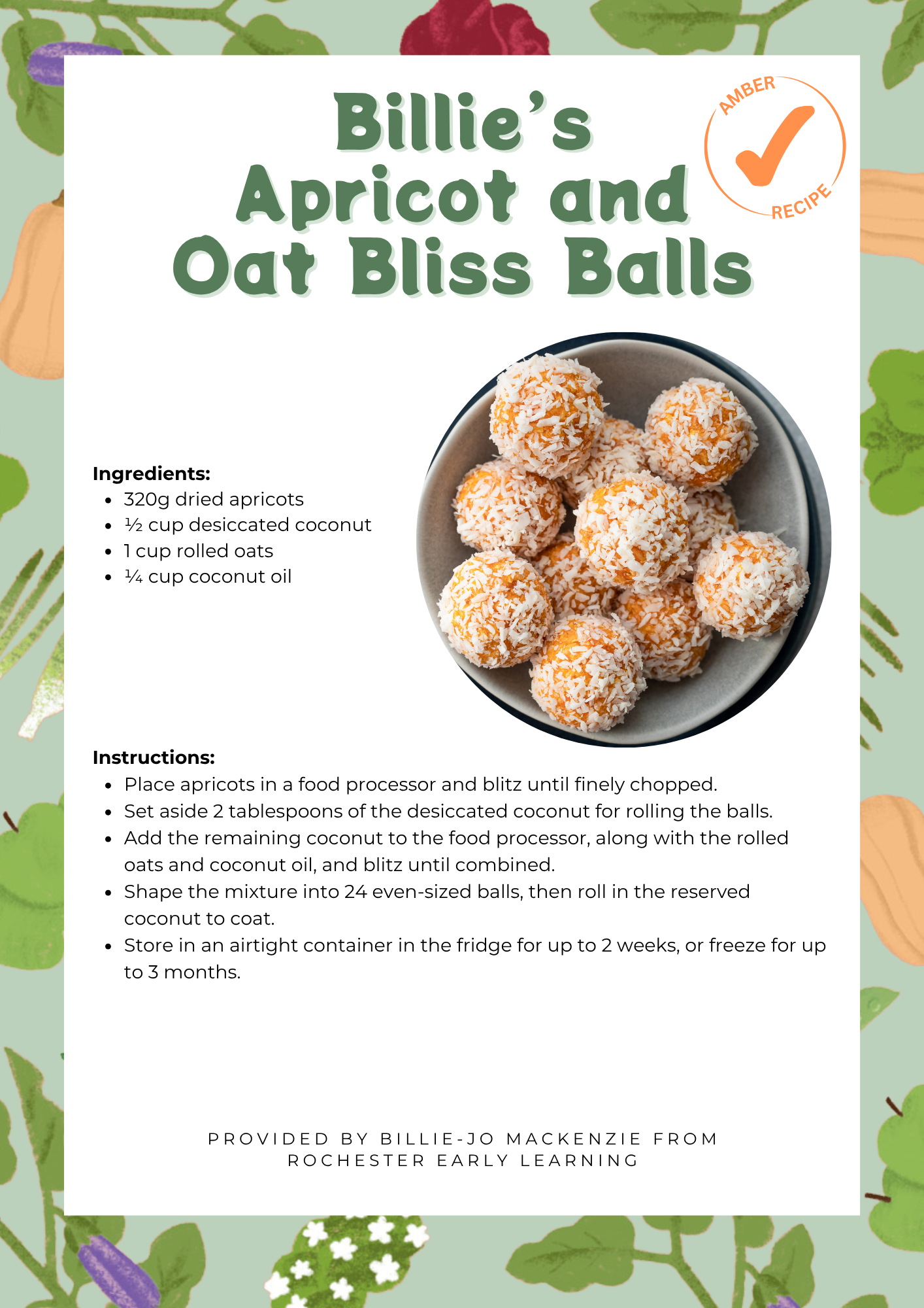 Billie's Apricot and Oat Bliss Balls