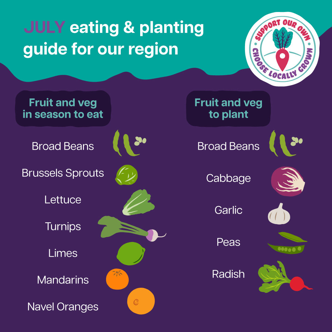 July eating and planting guide