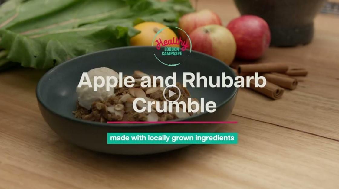 Apple and rhubarb crumble