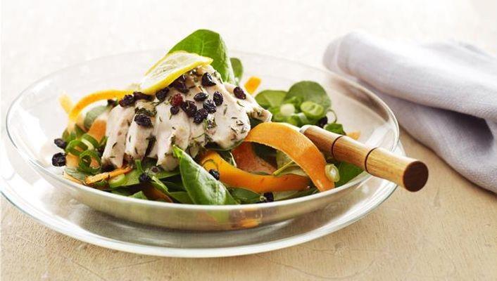 warm lemon and chicken salad