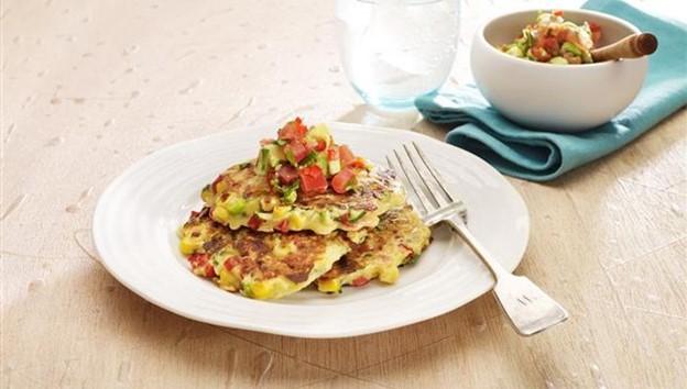 Zucchini and corn fritters