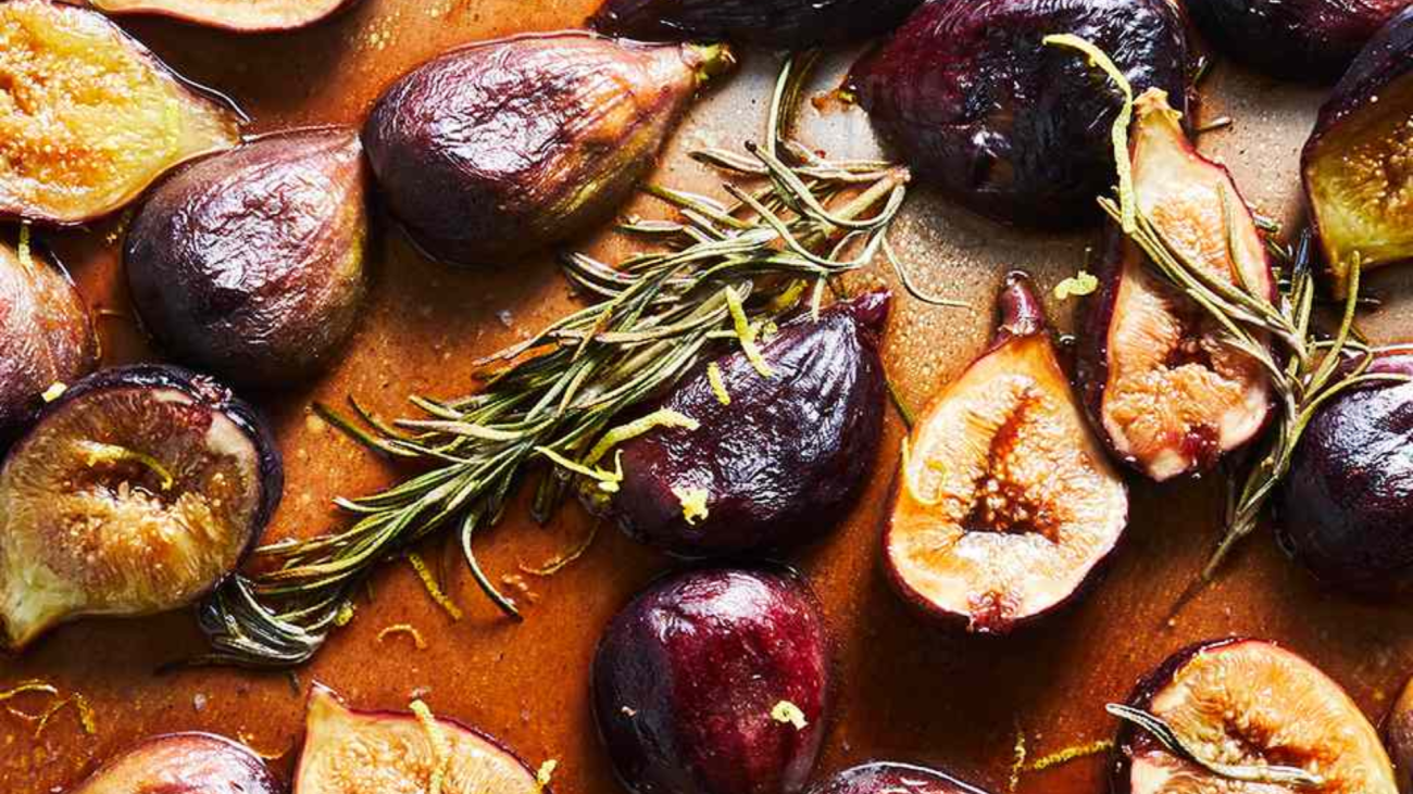 Honey, balsamic and rosemary roasted figs